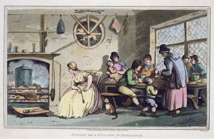 Binnenkant van een keuken in Newcastle, gepubliceerd 1800